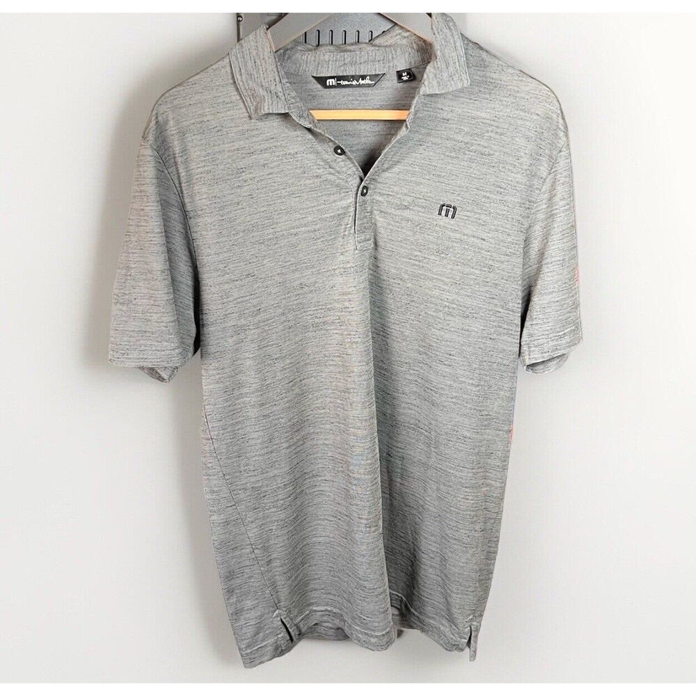 Travis Mathew Heather Gray Polo Shirt